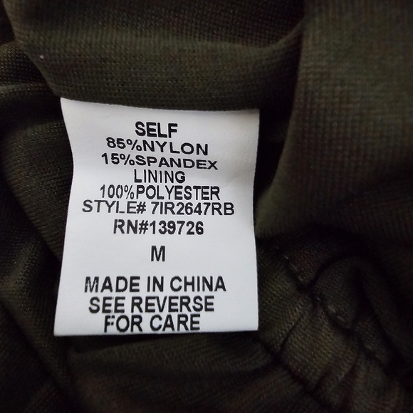 Honey Belle Shimmering Olive Long Sleeve Romper Sz M - Picture 8 of 9